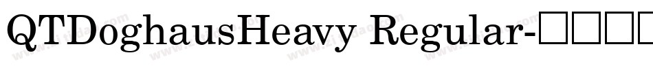 QTDoghausHeavy Regular字体转换